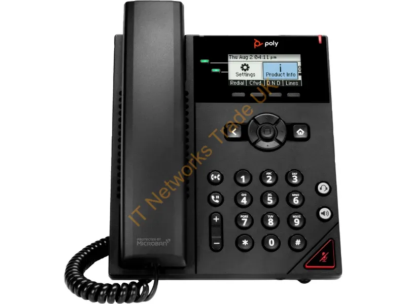 911N3AA - Poly OBi VVX 150 2-Line IP Phone and PoE-enabled