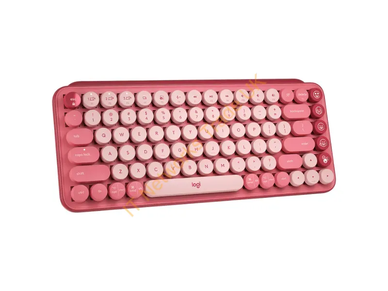 920-010709 - Logitech 920-010709 Keyboard Universal Bluetooth English Burgundy, Pink, Rose