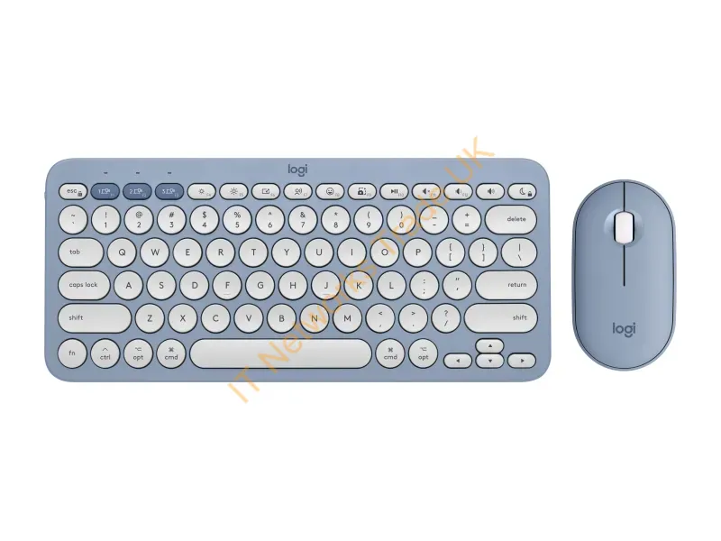 920-012202 - Logitech 920-012202 Keyboard Mouse Included Universal Rf Wireless + Bluetooth Qwerty English Blue