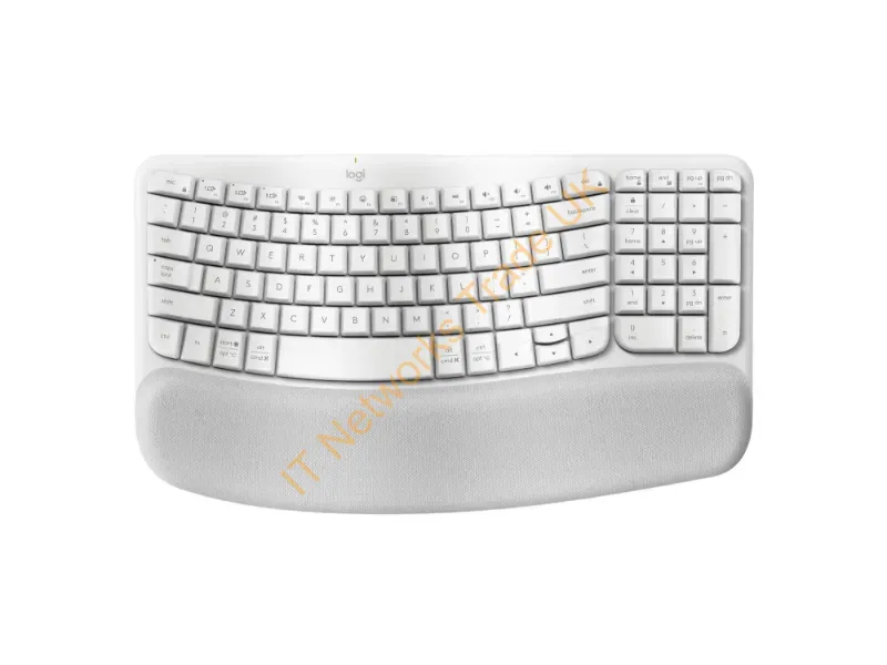 920-012275 - Logitech Wave Keys Keyboard Universal Rf Wireless + Bluetooth Qwerty English White