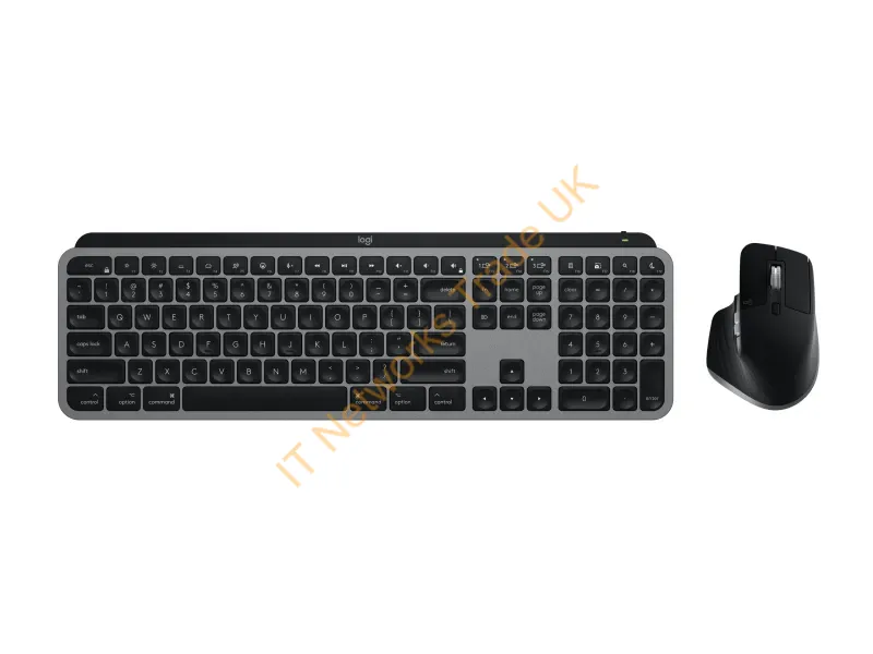 920-012592 - Logitech Mx Keys S Combo For Mac Keyboard Mouse Included Home/Office Rf Wireless + Bluetooth Qwerty English Gray