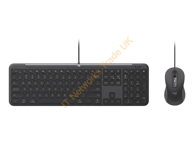 920-013303 - Logitech Signature Slim Wired Combo Mk625 For Business Keyboard Mouse Included Home/Office Usb Qwerty English Graphite