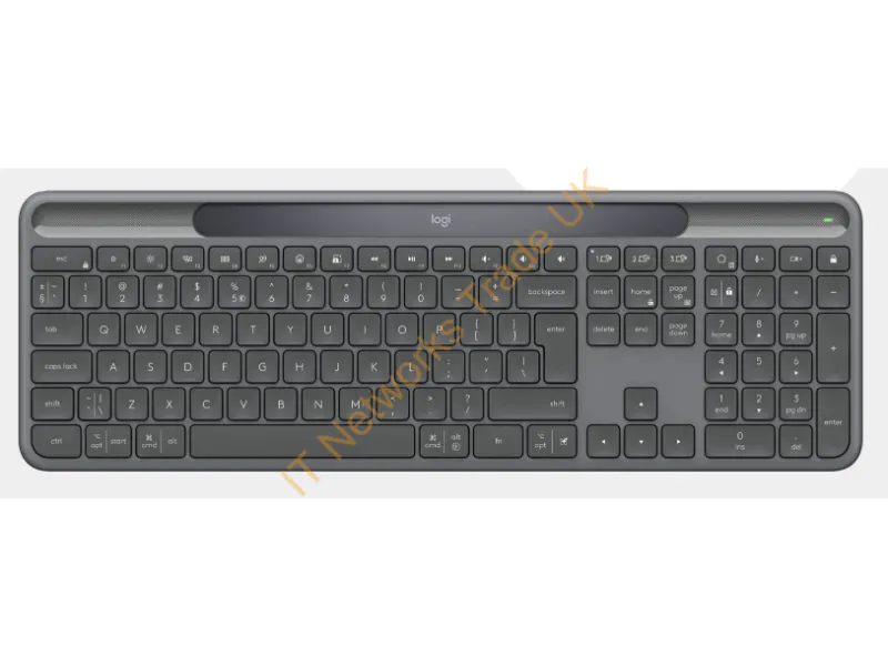 920-013770 - Logitech Signature Slim Solar+ K980 For Business Keyboard Universal Rf Wireless + Bluetooth Qwerty English Graphite