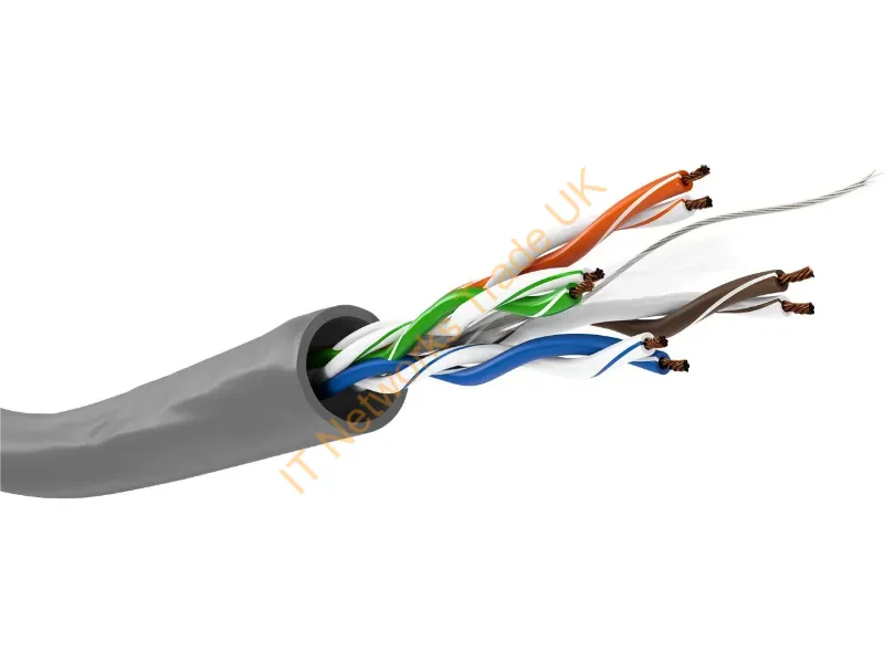 93293 - Goobay CAT 6 network cable, U/UTP, grey, 100m