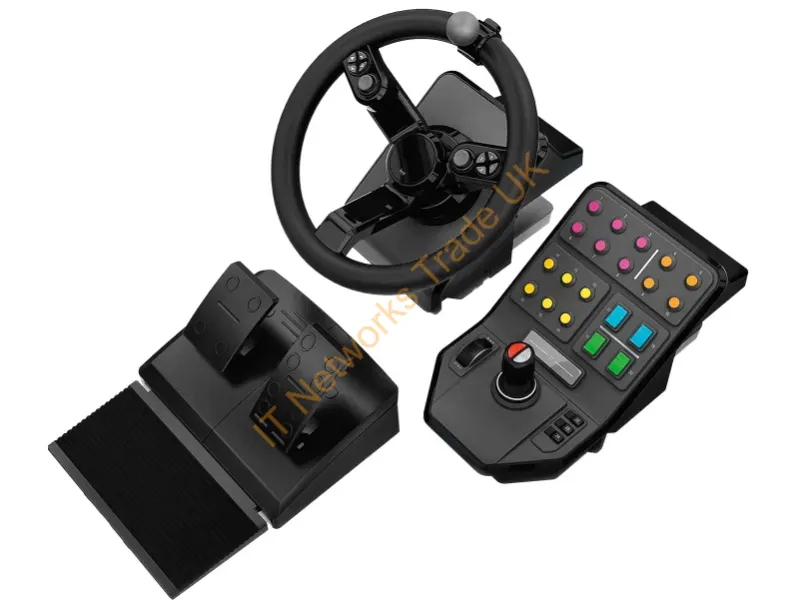945-000063 - Logitech G 945-000063 Gaming Controller Black Usb Steering Wheel + Pedals Analogue Pc