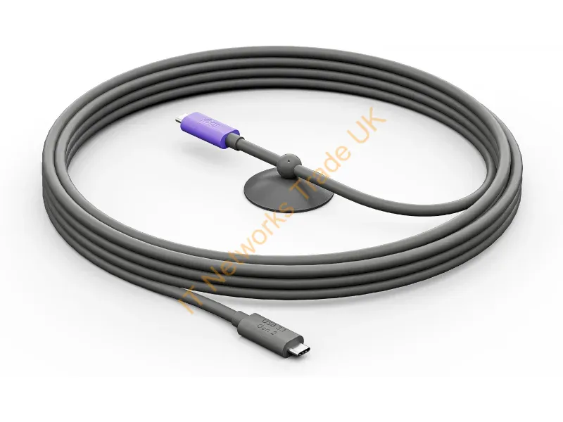 952-000195 - Logitech 952-000195 Usb Cable Usb 3.2 Gen 2 (3.1 Gen 2) 196.9" (5 M) Usb C Graphite, Violet