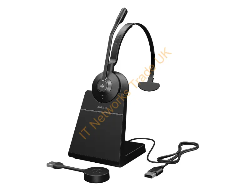 9553-455-125 - Jabra Engage 55 Headset Wireless Head-Band Office/Call Center Micro-Usb Charging Stand Black