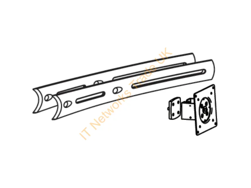 97-447-200 - Ergotron Ds100 Crossbar Extender, Long Black Metal