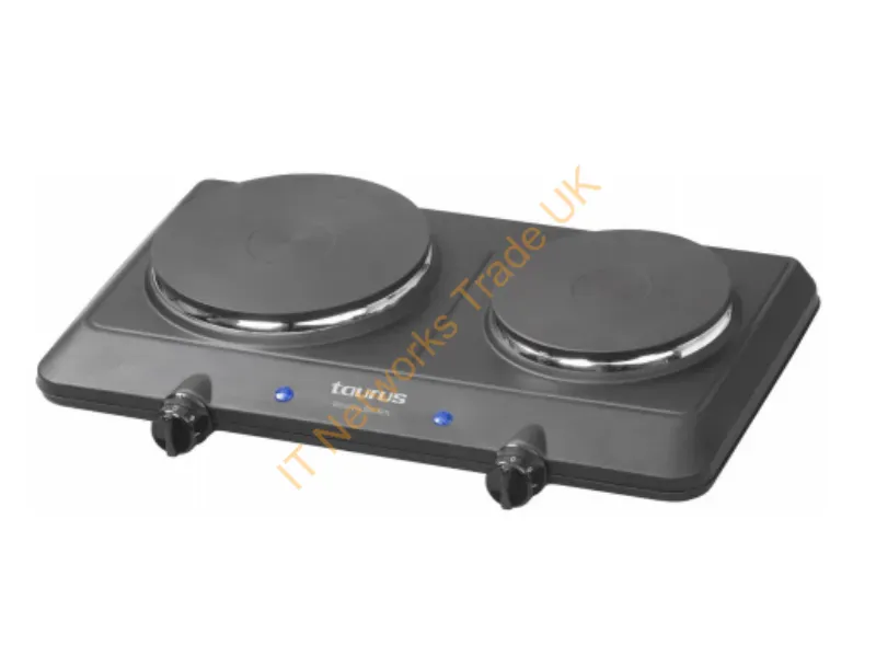 974666000 - Taurus Volcano Duo Black, Stainless steel Countertop 120 cm Sealed plate 2 zone(s)