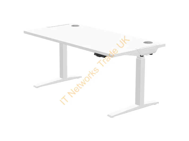 9767901 - Fellowes Levado White Desk Base and White Worktop 1400mm