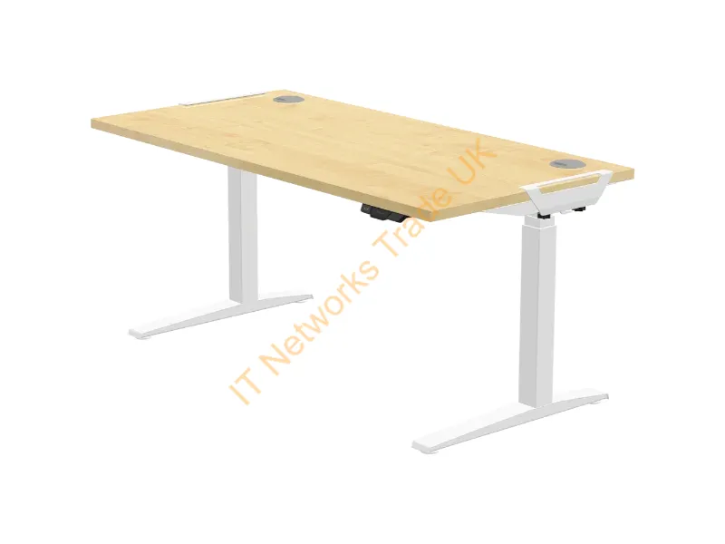 9768301 - Fellowes Levado White Desk Base and Maple Worktop 1600mm