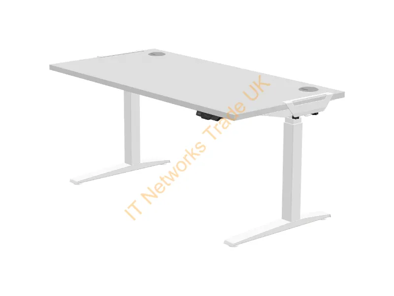 9768601 - Fellowes Levado White Desk Base and Grey Worktop 1600mm