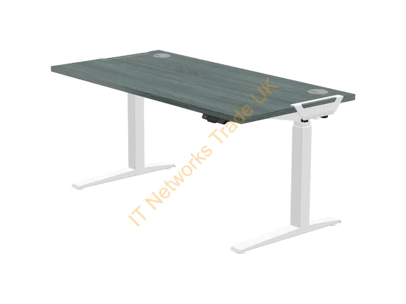 9769201 - Fellowes Levado White Desk Base and Newport Oak Worktop 1600mm