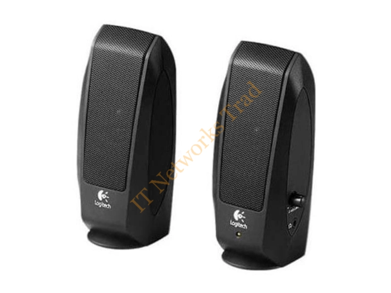 980-000012 Logitech S120 Wired 3.5mm/2.3 Watts/2.0 Channel Speaker System (Black)