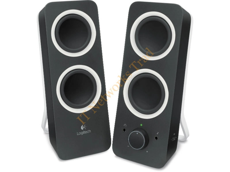 980-000800 Logitech Z200 Wired 3.5mm/10 Watts/2.0 Channel Speaker System (Midnight Black)