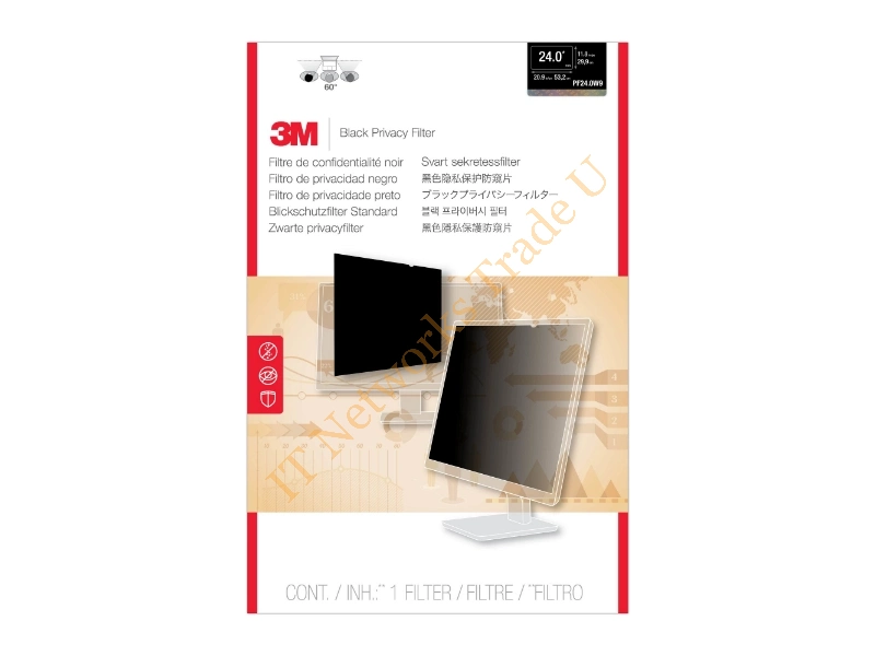 98044054355 - 3M PF24.0W9 Privacy Filter for Widescreen Desktop LCD Monitor 24.0" Monitor Accessory