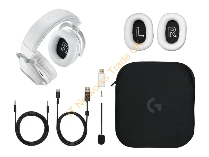 981-001268 - Logitech G 981-001268 Headphones/Headset Wireless Head-Band Gaming Bluetooth White