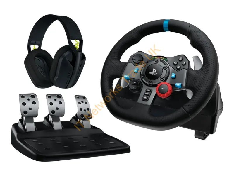 991-000539 - Logitech G 991-000539 Gaming Controller Aluminium, Black USB Steering wheel + pedals + headset PC, PlayStation 4, PlayStation 5, Playstation 3