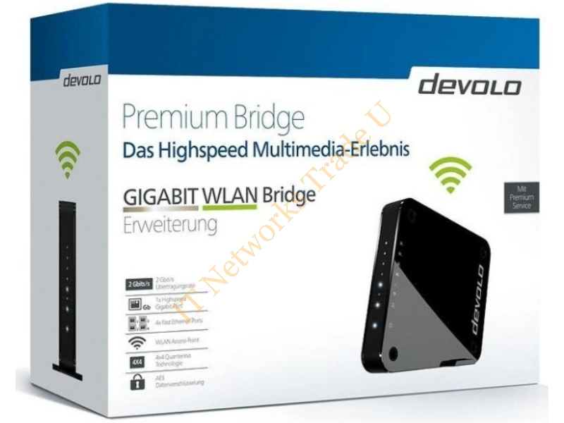 9965 - Devolo GIGABIT WLAN Bridge Network bridge 1733Mbit/s Black,Grey