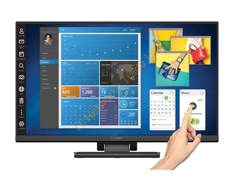 997-9363-00 - Planar Systems Helium Pct2435 Computer Monitor 24" 1920 X 1080 Pixels Full Hd Lcd Touchscreen Black