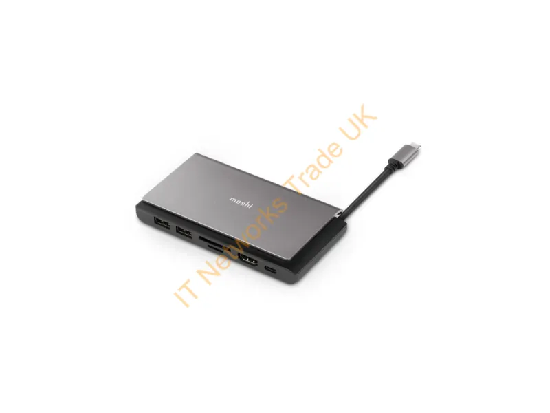 99MO084275 - Moshi 99Mo084275 Laptop Dock/Port Replicator Usb 3.2 Gen 1 (3.1 Gen 1) Type-C Black, Silver