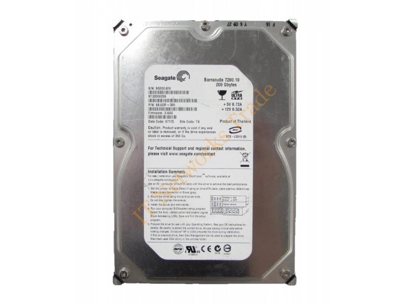9AG289-615 Seagate 200GB 7200RPM ATA-100 3.5-inch Desktop Hard Disk Drive Internal HDD