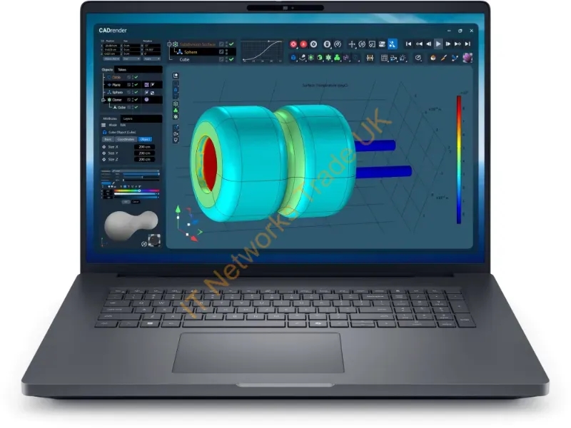 9DGJX - Dell Pro Max 18 Plus Mb18250 Intel Core Ultra 9 285Hx Mobile Workstation 18" Quad Hd+ 32 Gb Ddr5-Sdram 1 Tb Ssd Nvidia Rtx Pro 3000 Blackwell Wi-Fi 7 (802.11Be) Windows 11 Pro Black