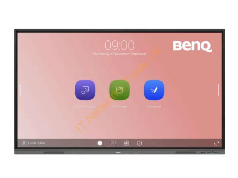9H.F85TC.DE2 - BenQ RE6503 interactive whiteboard 165.1 cm (65") 3840 x 2160 pixels Touchscreen Black