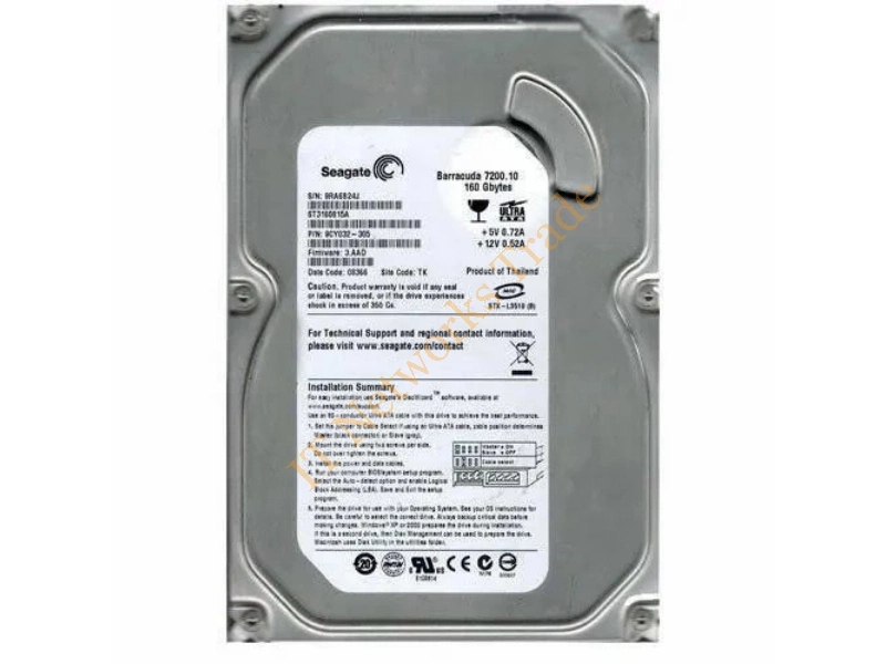9YP13A-020 Seagate 160GB 7200RPM SATA 6Gb/s 3.5-inch Desktop Hard Disk Drive Internal HDD