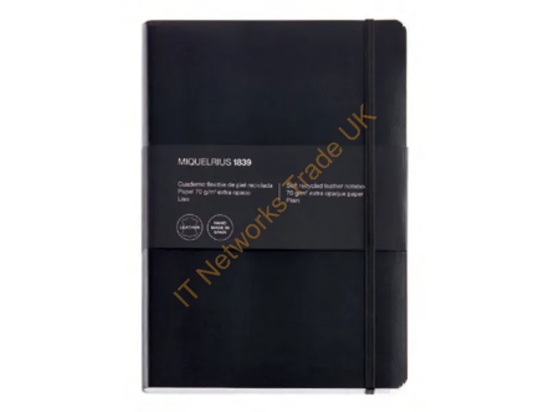 A041990 - Miquelrius LEATHER1839 writing notebook 200 sheets Black