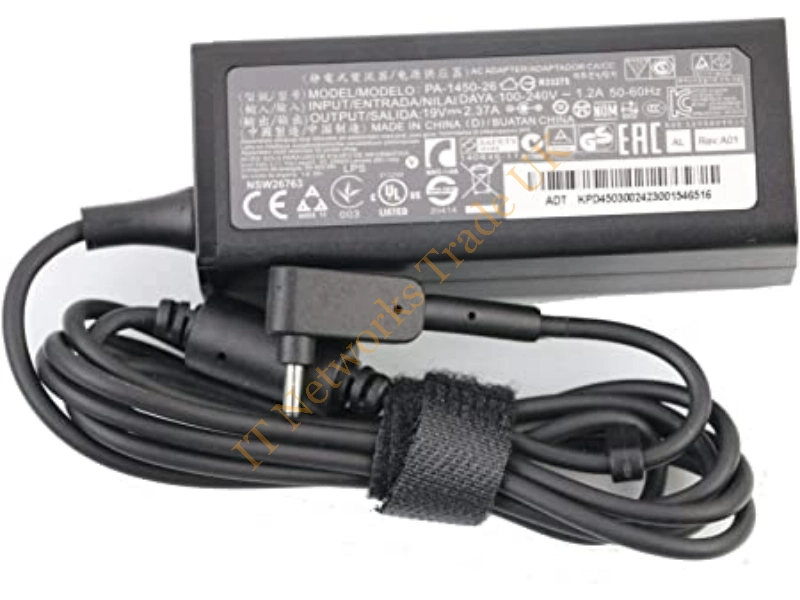 A13-045N2A Acer 45-Watts 19V 2.37A AC Power Adapter for ES1-572 S7 391 392 V3-331 371 E5-573 516 Series laptops