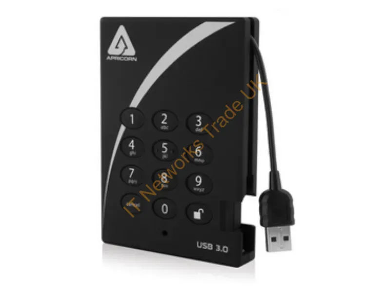 A25-3PL256-1000F - Apricorn Aegis Padlock Fortress 1TB 1000GB Black external hard drive