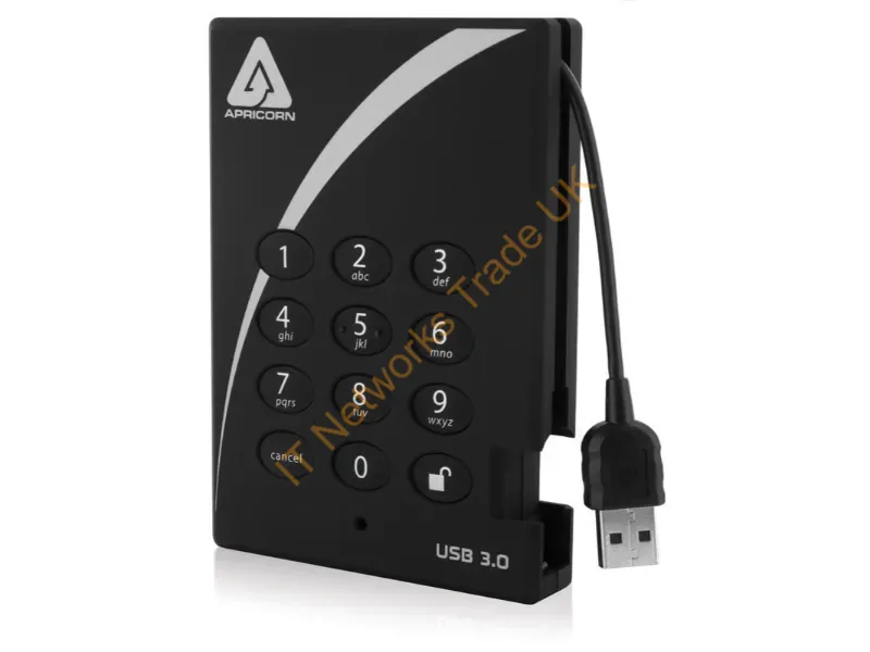 A25-3PL256-500 - Apricorn Aegis Padlock USB 3.0 500GB 500GB Black external hard drive