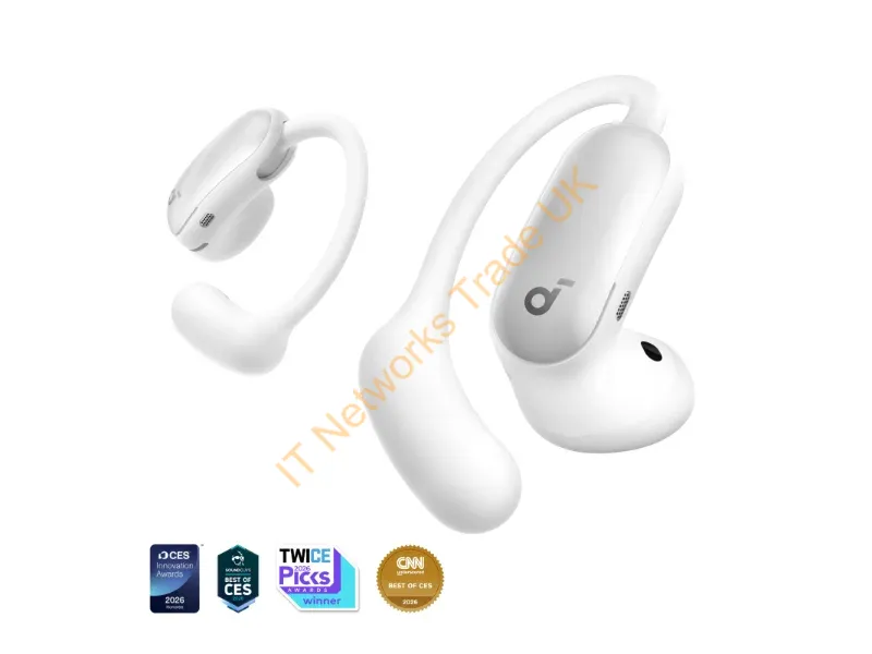 A3875G21 - Soundcore AeroFit 2 Pro 2-in-1 Hybrid Earbuds, White