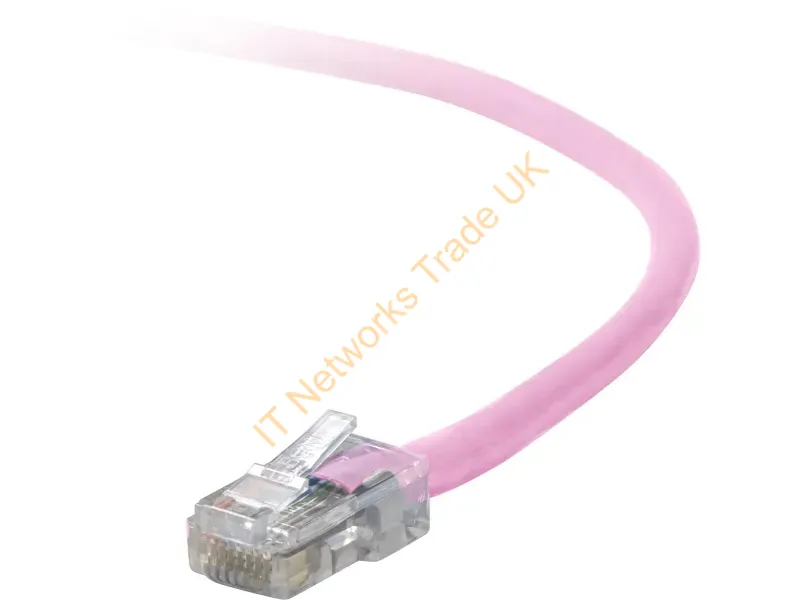 A3L791-07-PNK Belkin 7ft Cat5e Snagless Network Patch Cable (Pink) Network Ethernet Cable