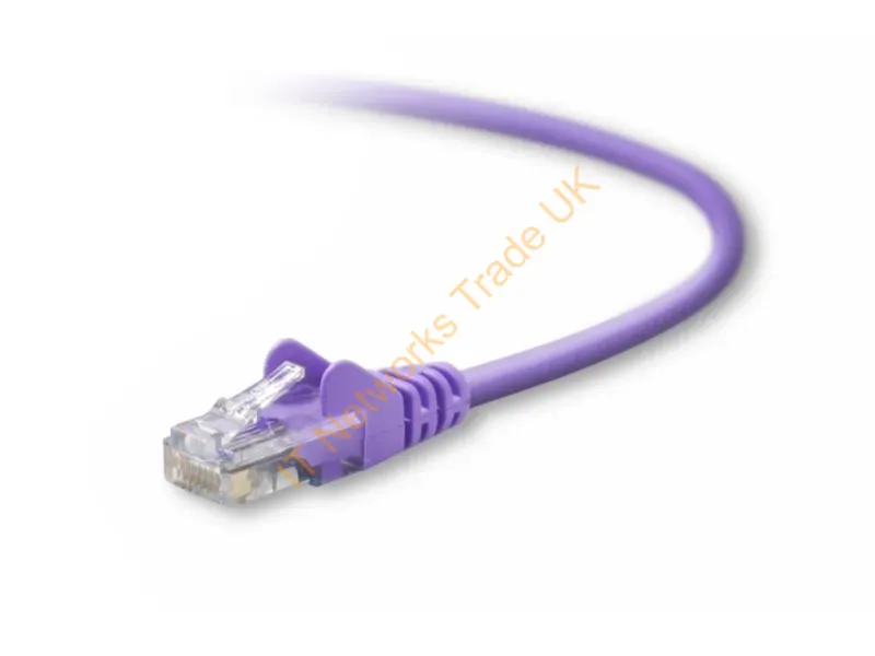 A3L791-10-PUR-S Belkin 10ft Cat5e RJ45 Network Patch Cable (Purple) Network Ethernet Cable