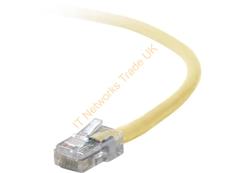 A3L791-14-YLW Belkin 14ft Cat5e RJ45 Snagless Network Patch Cable (Yellow) Network Ethernet Cable