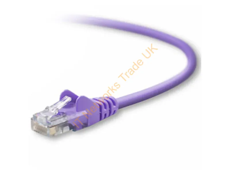 A3L791-15-PUR-S Belkin 15ft Cat5e Snagless Network Patch Cable (Purple) Network Ethernet Cable