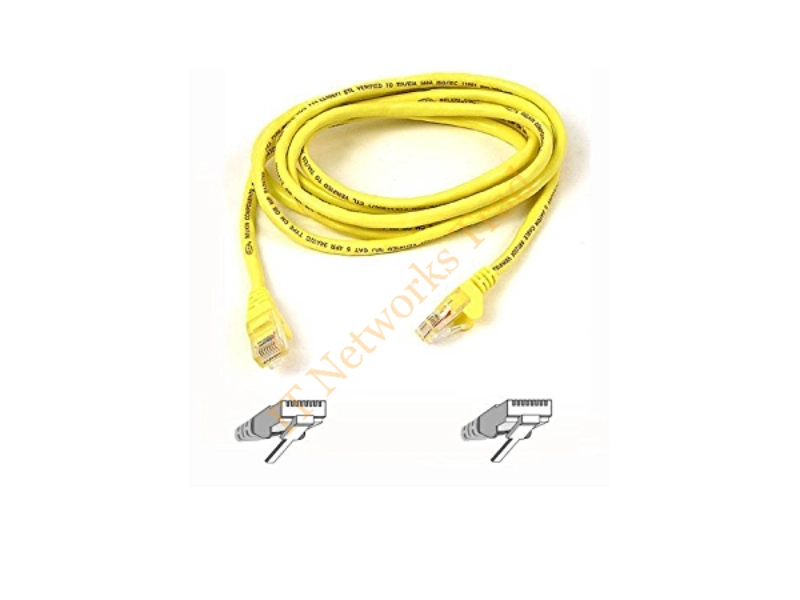 A3L791B03M-YLW Belkin 3M Cat5e RJ45 Assembled UTP Patch Cable (Yellow) Network Ethernet Cable