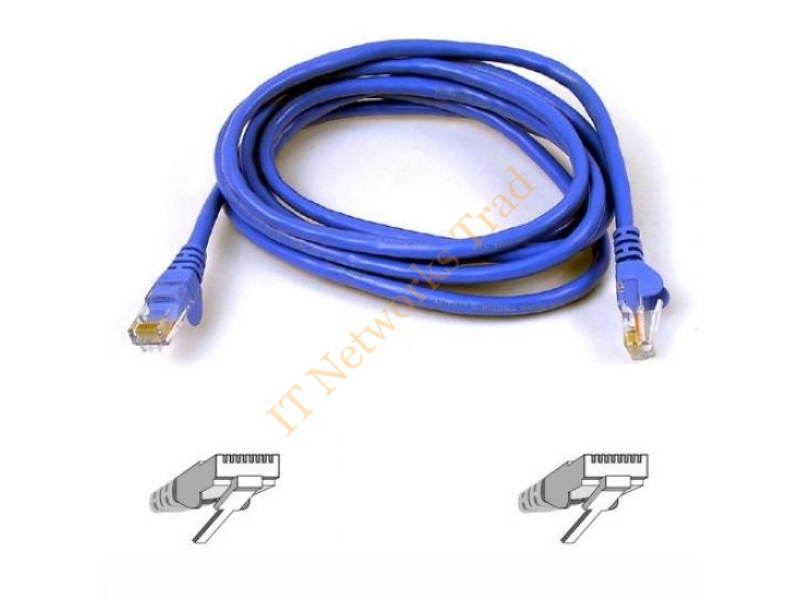 A3L791B05M-BLUS Belkin 5M Cat5e Assembled UTP Network Patch Cable (Blue) Network Ethernet Cable