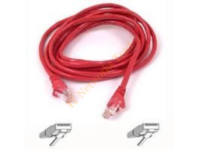 A3L791B05M-REDS Belkin 5M Cat5e RJ45 Snagless Molded Network Patch Cable (Red) Network Ethernet Cable