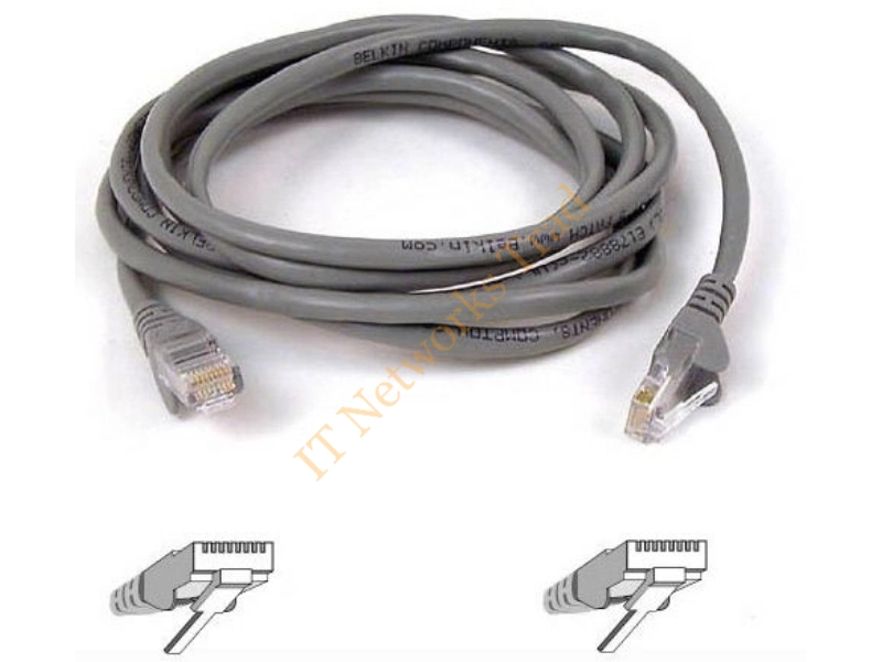 A3L791B15M-S Belkin 15M Cat5e RJ45 Network Patch Cable (Gray) Network Ethernet Cable