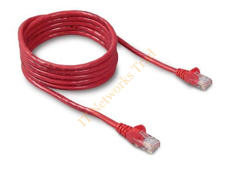 A3L791B50CM-RDS Belkin 1.7ft CAT5e RJ45 Snagless Molded Network Patch Cable (Red) Network Ethernet Cable