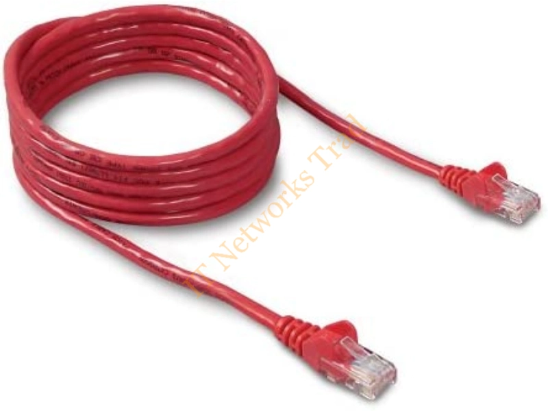 A3L791B50CM-RED Belkin 1.7ft Cat5e RJ45 Assembled UTP Patch Cable (Red) Network Ethernet Cable