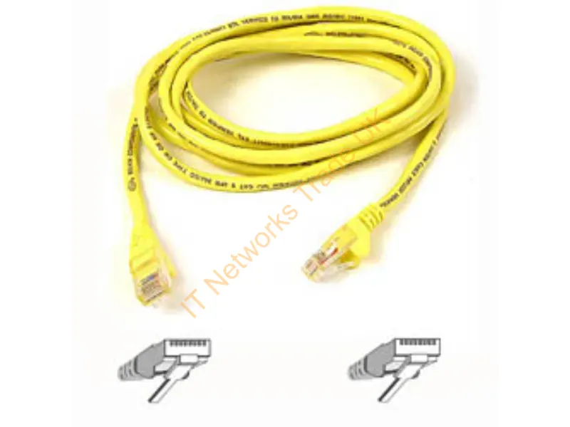 A3L980-14-YLW-S Belkin 14ft Cat6 RJ45 Snagless Network Patch Cable (Yellow) Network Ethernet Cable