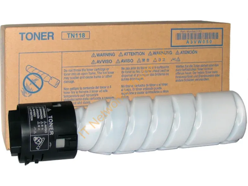 A3VW050 - Konica Minolta A3VW050/TN-118 Toner-kit black, 2x12K pages/5% Pack=2 for KM Bizhub 215