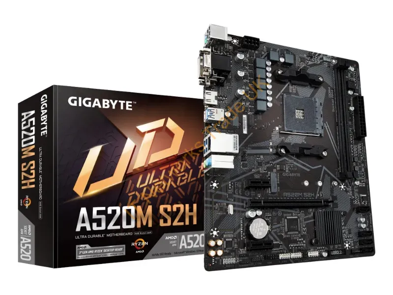 A520MS2H - Gigabyte A520M S2H Motherboard Amd A520 Socket Am4 Micro Atx