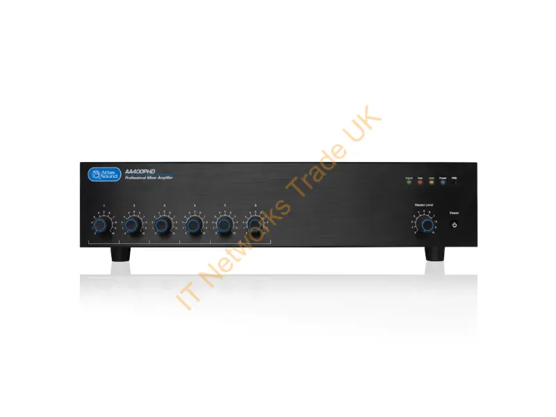 AA400PHD - Atlasied Amp; Mixer 6Ch Input 400W Phd Rc 6.0 Channels Performance/Stage Black