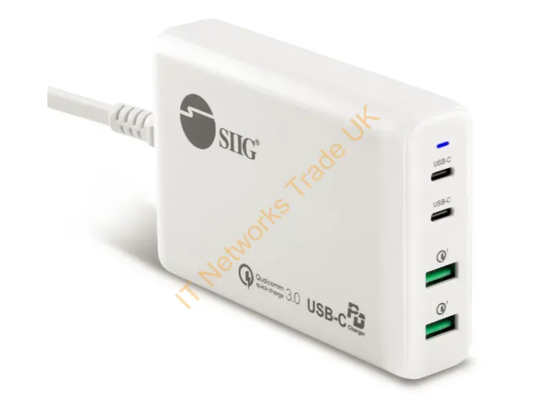 AC-PW1P11-S1 - Siig Ac-Pw1P11-S1 Mobile Device Charger Universal White Fast Charging Indoor