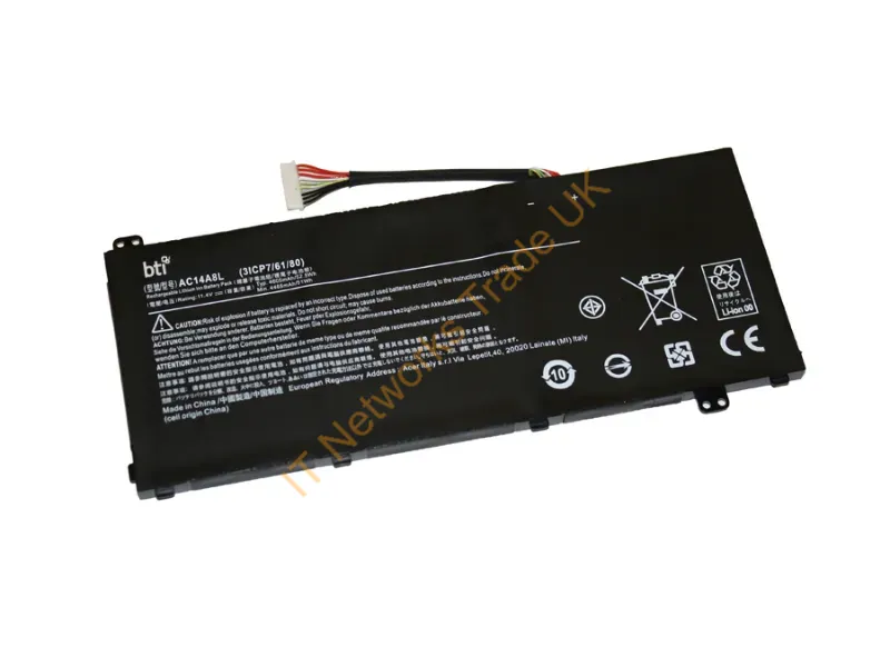 AC14A8L-BTI - Bti Ac14A8L- Industrial Rechargeable Battery Lithium Polymer (Lipo) 11.4 V
